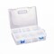 Angels Craft Plastic Storage Organizer Box with 8 Slots, Removable Dividers and Tray - for Craft, Jewelry, Office, Beauty, Travel Etc.